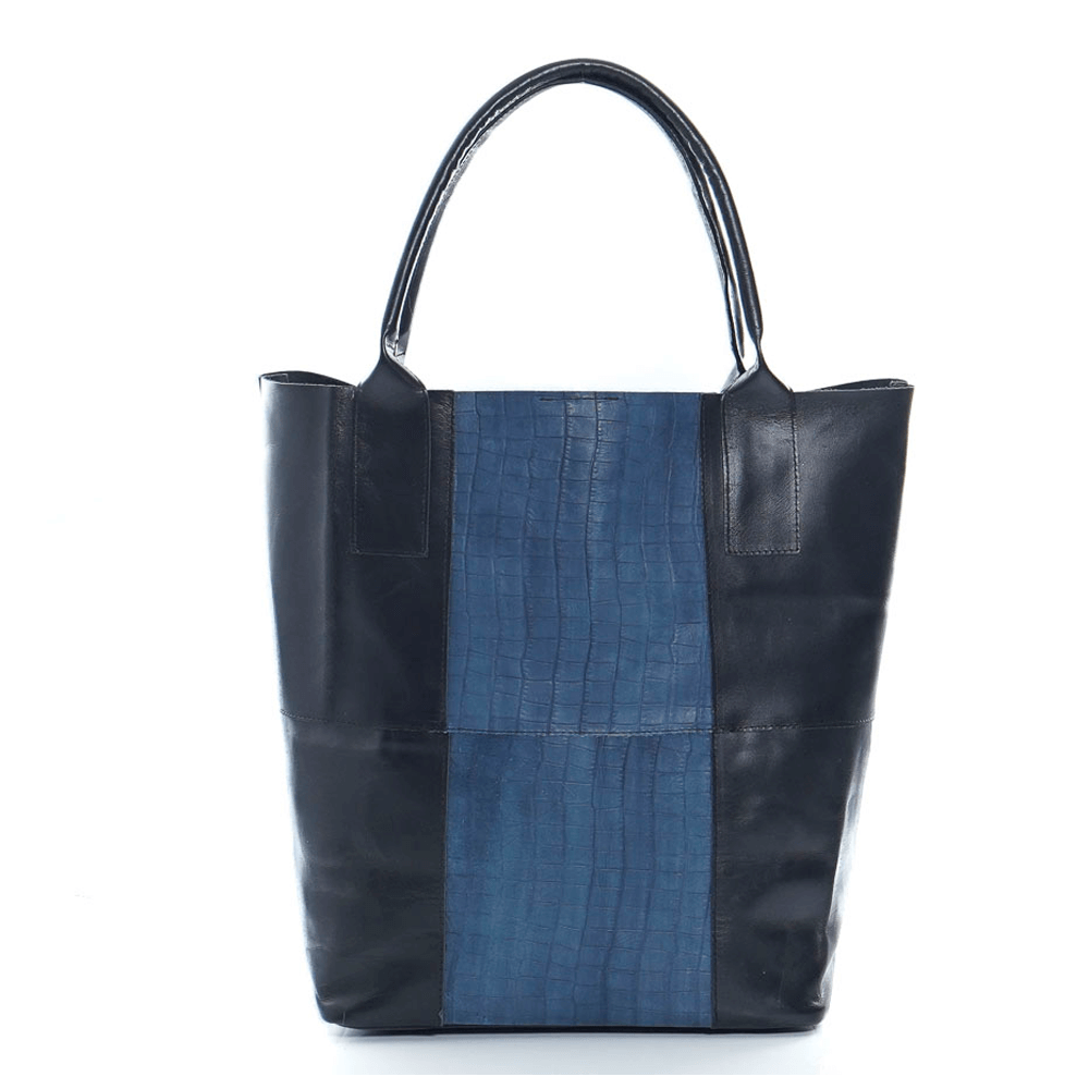 Дамска чанта от естествена кожа модел Linda blue/bl